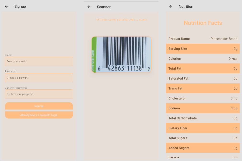 Nutrition Tracking Mobile App image